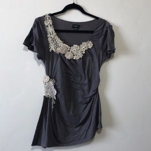 Anthropologie embellished shirt